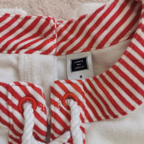 2/25 Janie and Jack  STRIPED TRIM COVER-UP - Picture 11 of 12